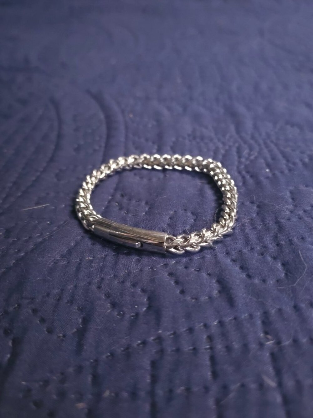 Toggle Clasp Farmer Chain Bracelet – Silver (8in